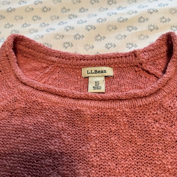 L.L. Bean Women's Rosy Pink Cotton Crewneck Sweater Size XS - Picture 7 of 7
